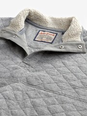 Grey Quilted Sweatshirt Hoodie - Image 7 of 8