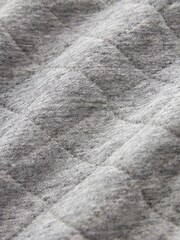 Grey Quilted Sweatshirt Hoodie - Image 8 of 8