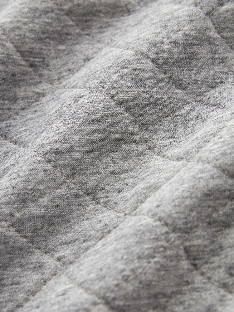 Grey Quilted Sweatshirt Hoodie - Image 8 of 8