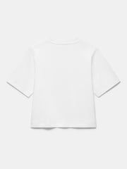 Biały - Mint Velvet Printed Cotton T-Shirt - Obraz 7 z 7