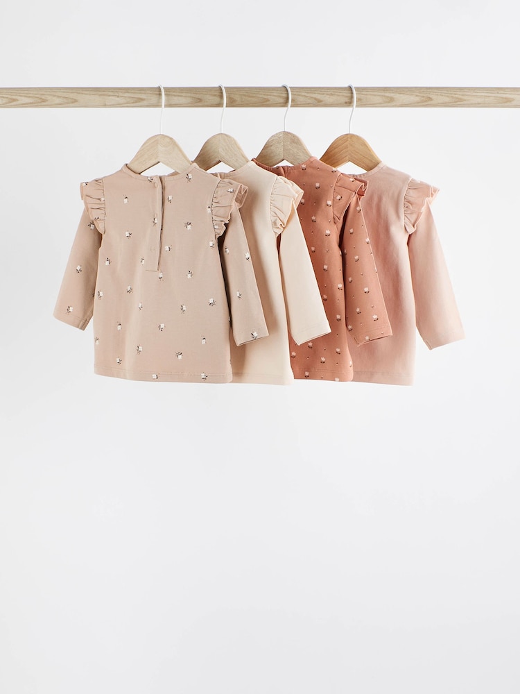 Rostbraun/Creme - Langarmshirts für Babys im 4er-Pack - Bild 2 von 7 Rostbraun/Creme - Langarmshirts für Babys im 4er-Pack - Bild 2 von 7