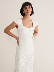 Phase Eight Cream Layton Tapework Dress - Image 1 of 6