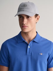 GANT Light Blue Regular 100% Cotton Shield Polo Shirt - Image 4 of 5