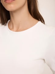 Mint Velvet White Long Sleeve Layering Top - Image 3 of 9