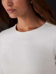 Mint Velvet White Long Sleeve Layering Top - Image 6 of 9