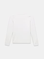 Mint Velvet White Long Sleeve Layering Top - Image 8 of 9