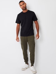 Threadbare Green Cargo Style Joggers - Image 3 of 4