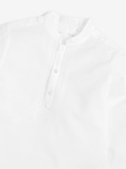 White Shirt Length Embroidered Boys Kurta (3-16yrs) - Image 6 of 6