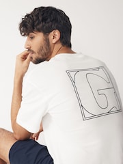 GANT White 100% Cotton Back Logo Graphic T-Shirt - Image 1 of 6