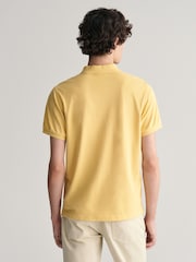 GANT Yellow Regular 100% Cotton Shield Polo Shirt - Image 2 of 5