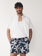 GANT Blue Palm Print Swim Shorts - Image 1 of 6