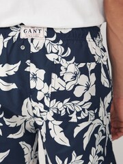 GANT Blue Palm Print Swim Shorts - Image 4 of 6