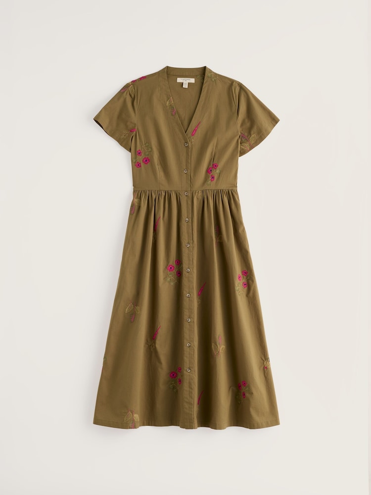 Seasalt Cornwall Green Fowen Shirt Dress - Image 1 of 5 Seasalt Cornwall Green Fowen Shirt Dress - Image 1 of 5