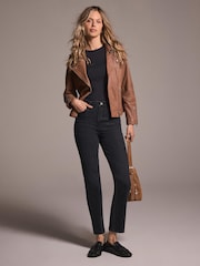 Mint Velvet Black Crew Neck Layering Top - Image 4 of 6