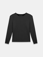 Mint Velvet Black Crew Neck Layering Top - Image 5 of 6