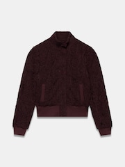 Mint Velvet Red Embroidered Lace Bomber Jacket - Image 7 of 8