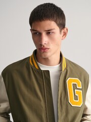 GANT Natural Lightweight Varsity Jacket - Image 4 of 7