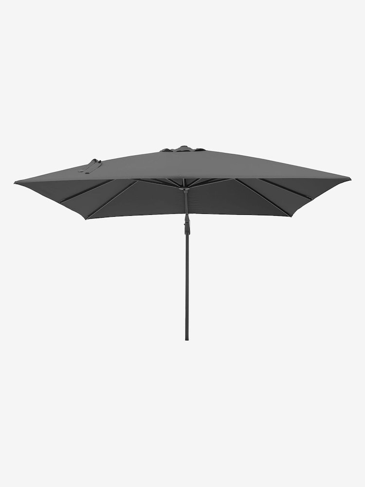 Pacific Grey Anthracite Garden Challenger T2 3m Square Free Arm Parasol - Image 1 of 5