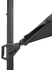 Pacific Grey Anthracite Garden Challenger T2 3m Square Free Arm Parasol - Image 5 of 5