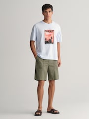 GANT Blue 100% Cotton Washed Graphic T-Shirt - Image 3 of 5
