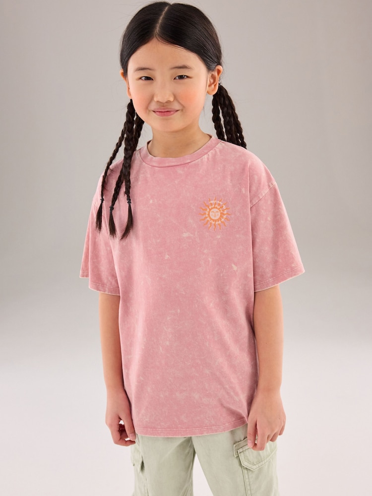 Pink Oversized Graphic T-Shirt (3-16yrs) - Image 2 of 7
