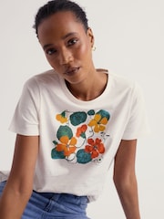Seasalt Cornwall White Printing Ink T-Shirt - Image 3 of 5