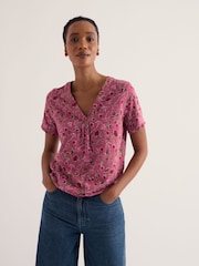 Seasalt Cornwall Pink Barnoon Top - Image 1 of 5
