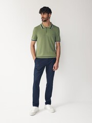 GANT Green 100% Cotton Piqué Knitted Polo Shirt - Image 3 of 5