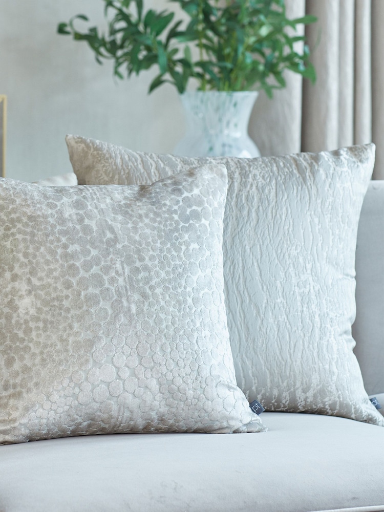 Prestigious Textiles Alabaster Cream 50 x 50cm Hamlet Feather Filled Cushion - Image 1 of 4