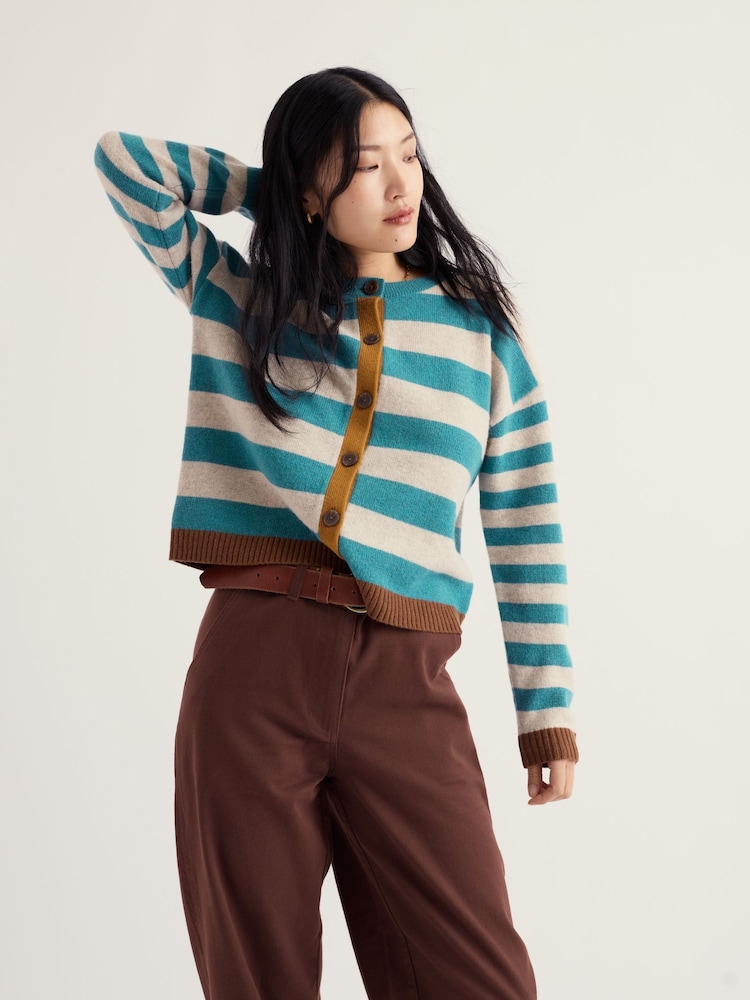 Seasalt Cornwall Blue Pinwell Cardigan - Image 1 of 5