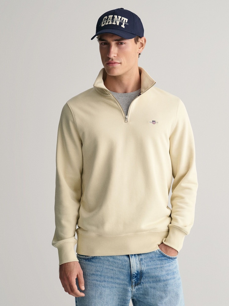 GANT Natural Shield Half Zip Sweatshirt - Image 1 of 5