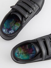 Black Standard Fit (F) Leather Triple Strap Shoes - Image 4 of 6