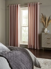 Dusky Pink Cotton Lined Eyelet Curtains - Image 2 of 8