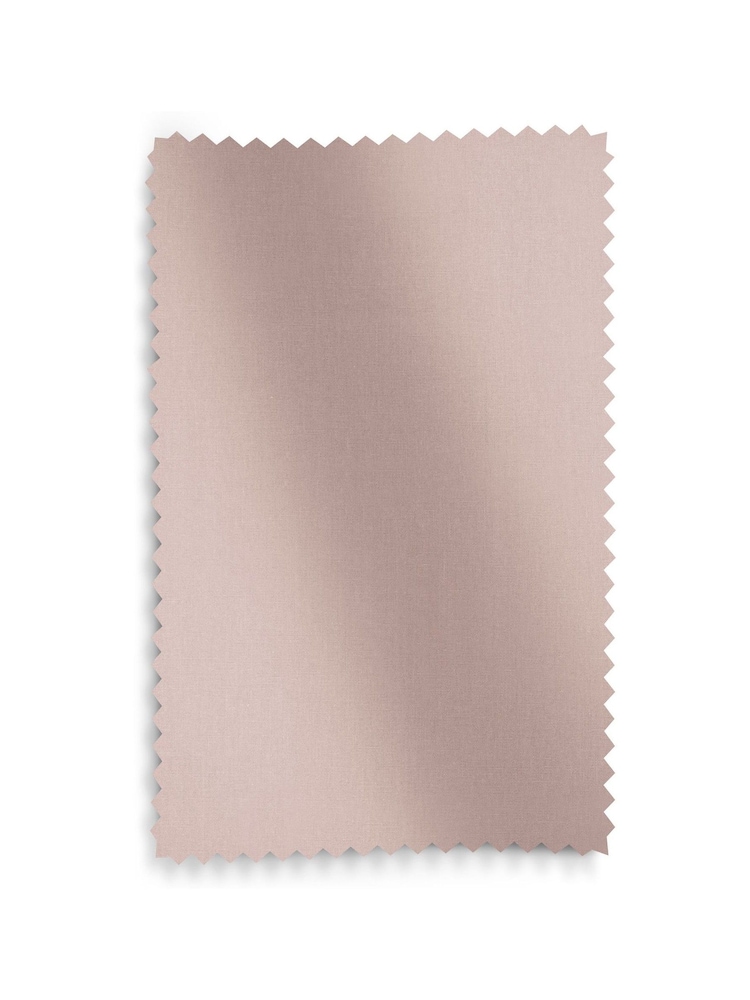 Dusky Pink Cotton Lined Eyelet Curtains - Image 8 of 8