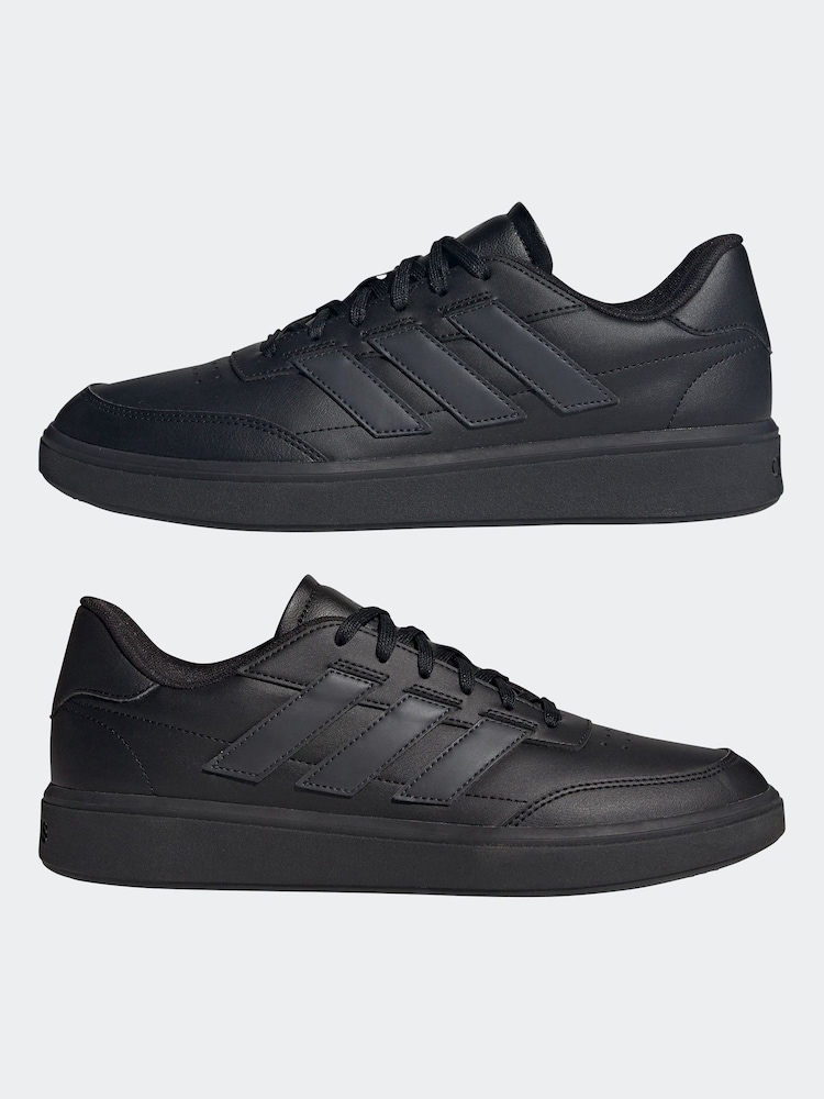 adidas Black Courtblock Trainers - Image 3 of 8
