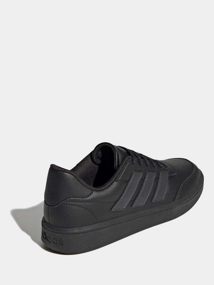 adidas Black Courtblock Trainers - Image 5 of 8