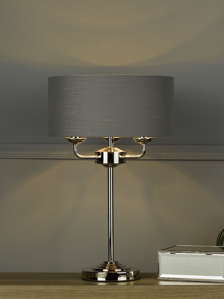Laura Ashley Charcoal Sorrento Table Lamp - Image 1 of 5
