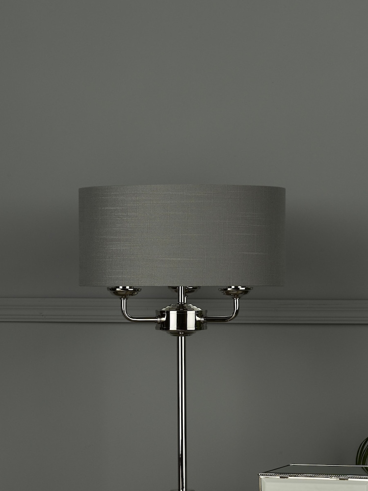 Laura Ashley Charcoal Sorrento Table Lamp - Image 2 of 5