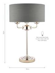 Laura Ashley Charcoal Sorrento Table Lamp - Image 5 of 5