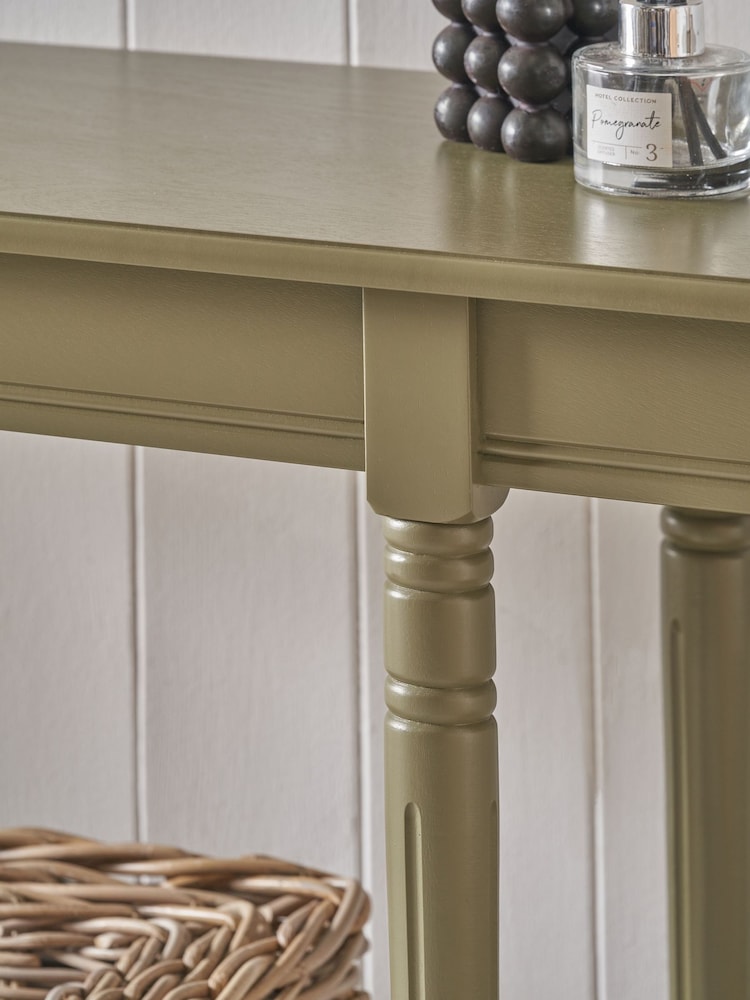 Pacific Olive Pine Wood Large Console Table - Image 2 of 7
