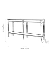 Pacific Olive Pine Wood Large Console Table - Image 4 of 7