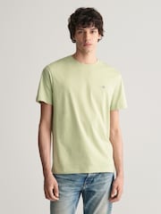 Limettengrün - GANT – T-Shirt mit 100 % Baumwolle und Shield-Logo - Bild 1 von 5