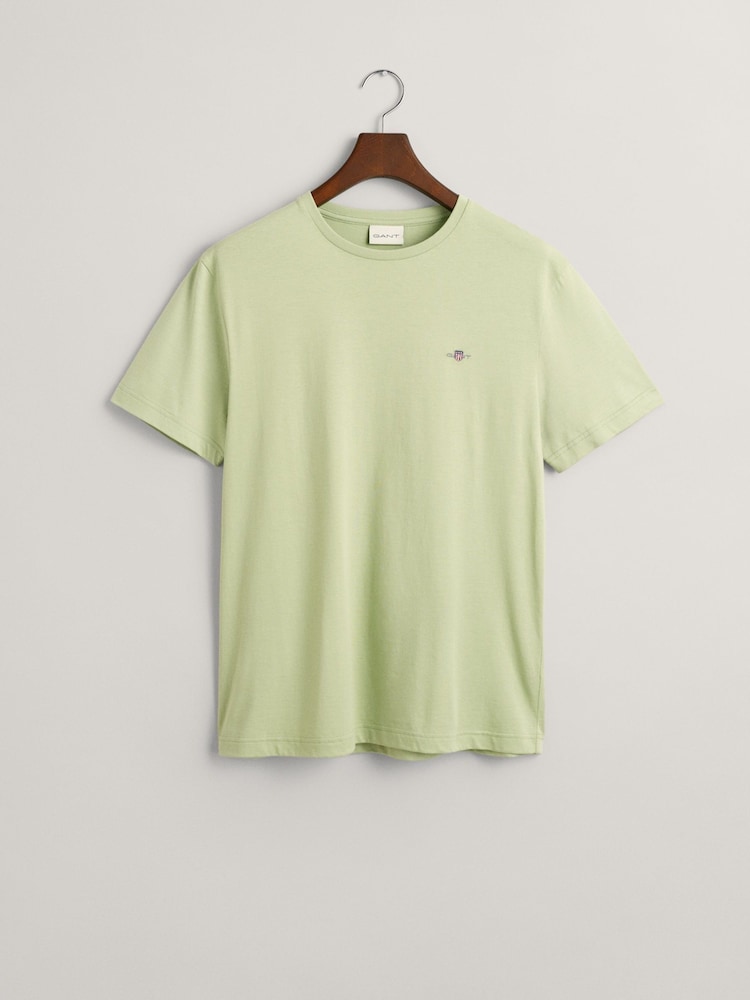 Limettengrün - GANT – T-Shirt mit 100 % Baumwolle und Shield-Logo - Bild 5 von 5