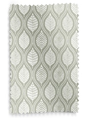 Green Lino Leaf Made to Measure Roller Blind - Image 3 of 6