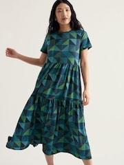 Seasalt Cornwall Blue Short Sleeve Leading Lights Dress - Image 3 of 5