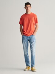 GANT Orange 100% Cotton Shield Logo T-Shirt - Image 3 of 6
