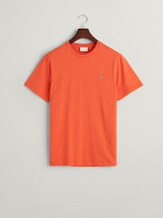 GANT Orange 100% Cotton Shield Logo T-Shirt - Image 5 of 6