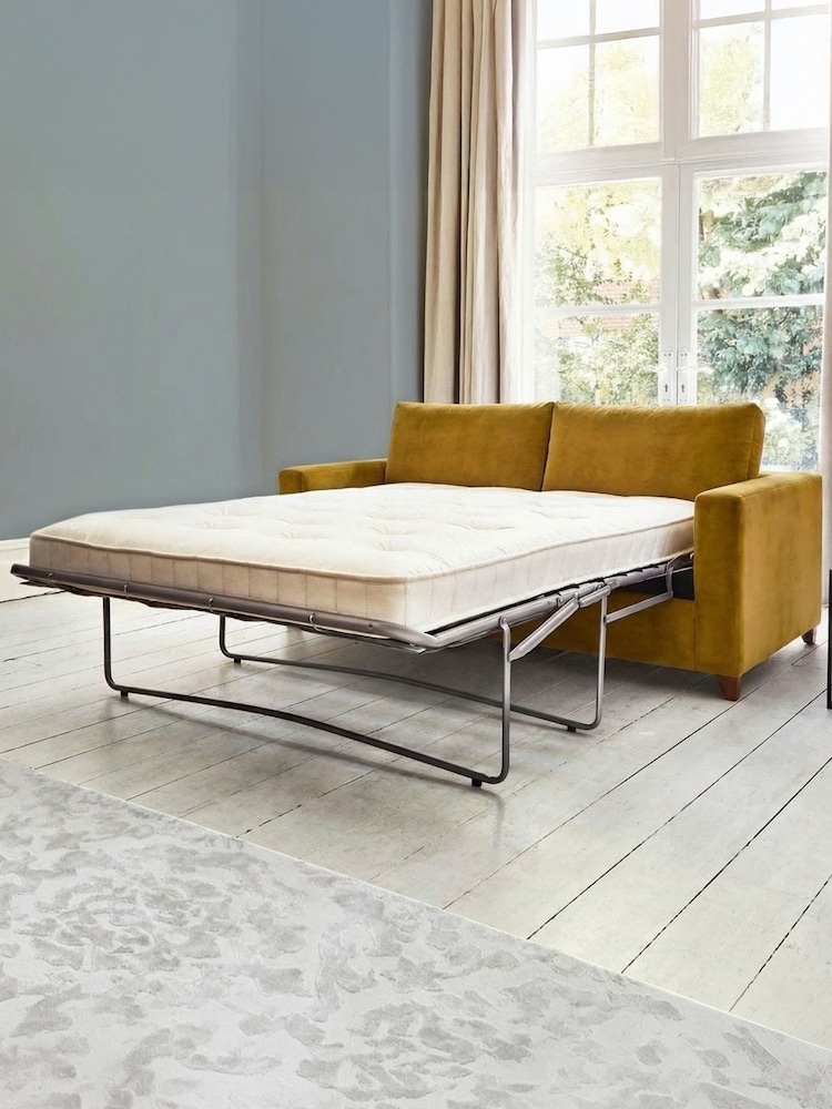 Willow & Hall Mustard Yellow Somerton Sofa Bed - Image 5 of 5 Willow & Hall Mustard Yellow Somerton Sofa Bed - Image 5 of 5