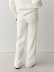 Ecru Knitted Wide Leg Joggers - Image 4 of 8