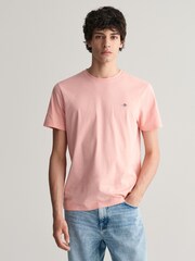 GANT Pink 100% Cotton Shield Logo T-Shirt - Image 1 of 5